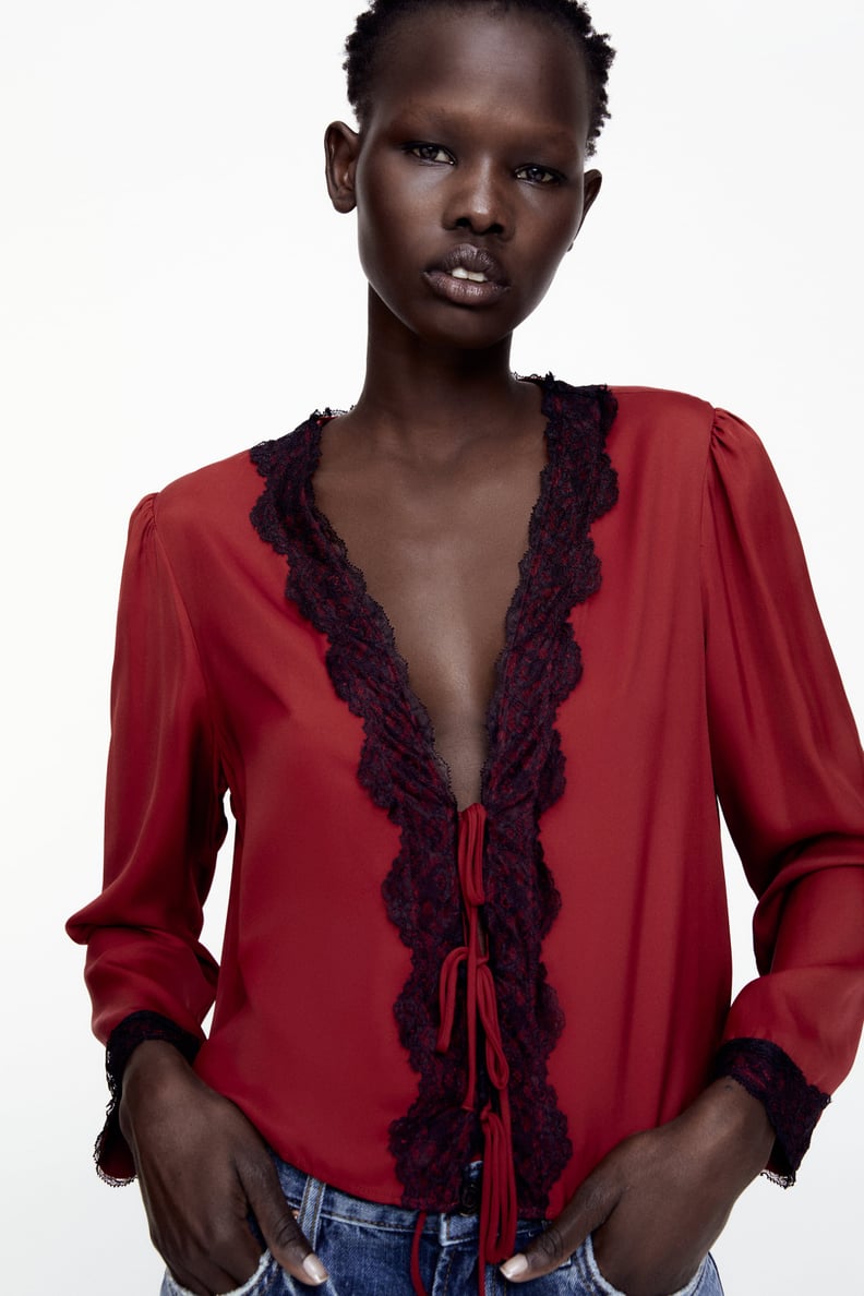 ZARA Lace Tops & Blouses for Women for sale