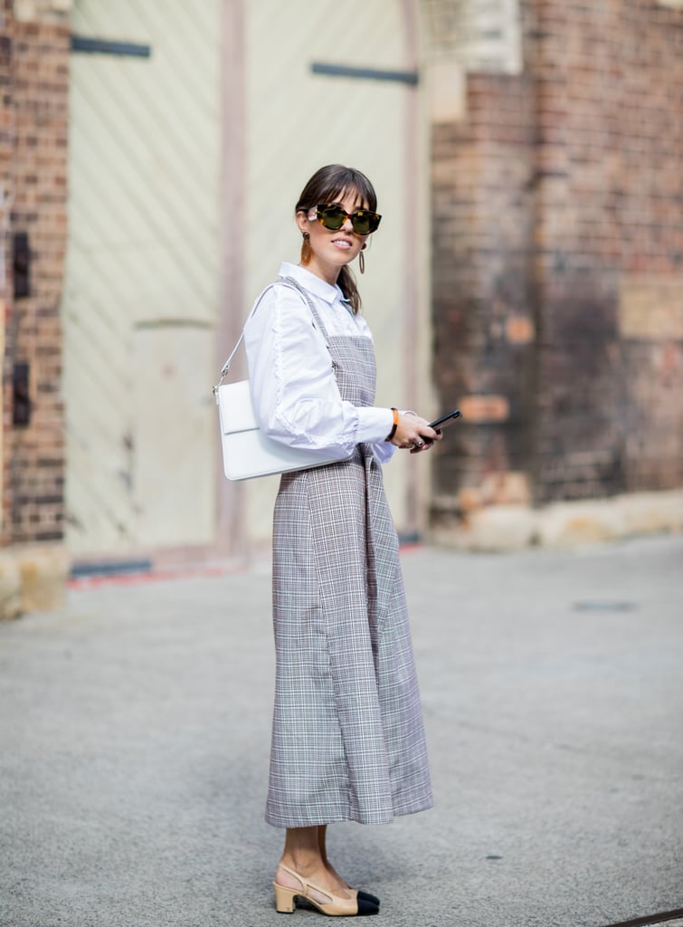 Plaid in a subtle gray palette is easy for the office.