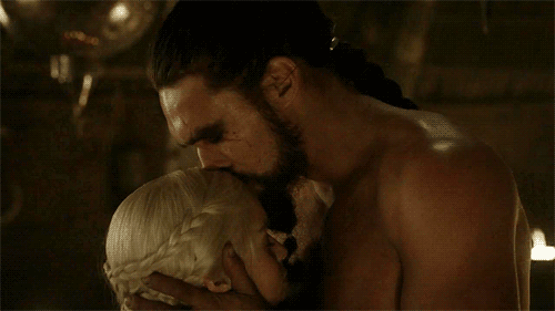 When Khal Drogo Makes a Tender Kiss Look Extremely Steamy