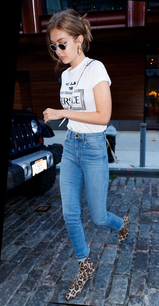 Gigi Hadid's Leopard Print Ankle Boots