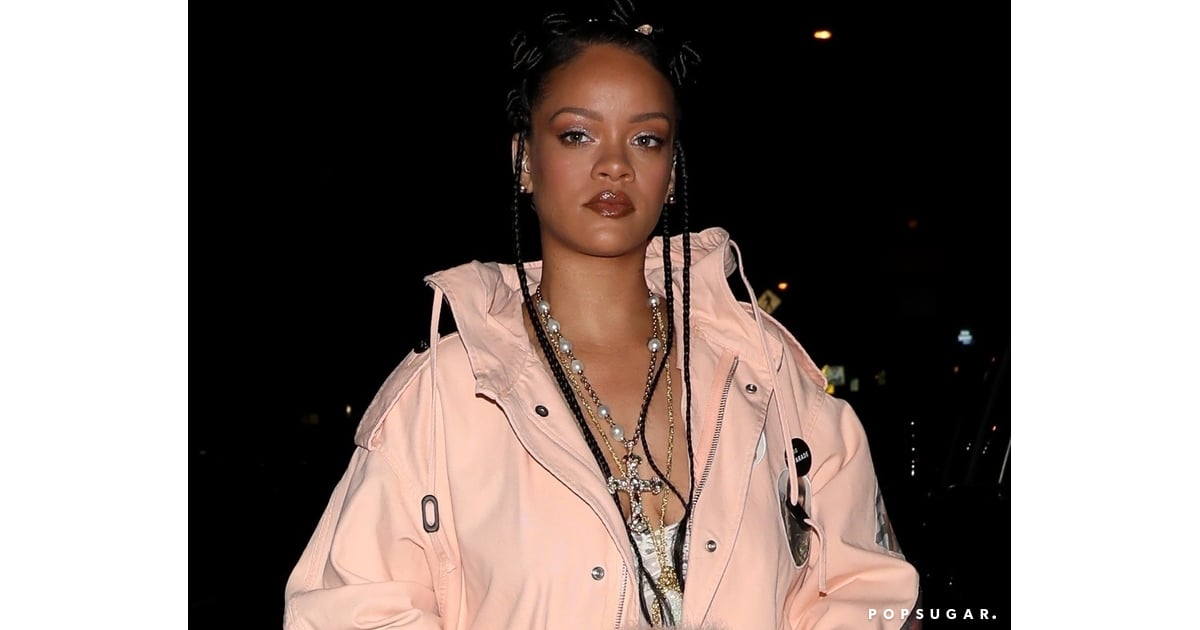 Rihanna Wears A$AP Rocky's Necklace With Her Raf Simons Coat | POPSUGAR ...