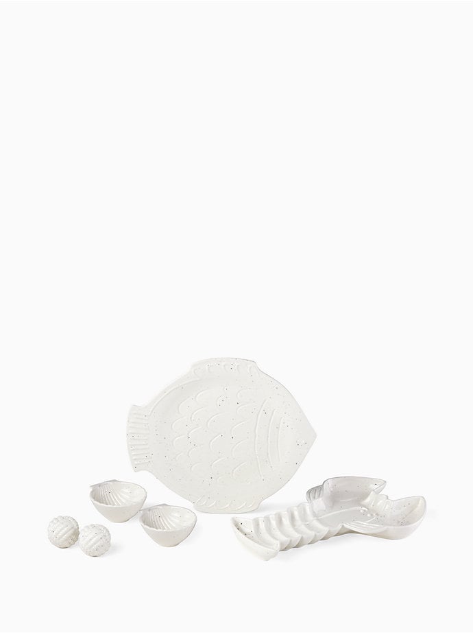 Kate Spade New York Fish Platter + Shell Bowls