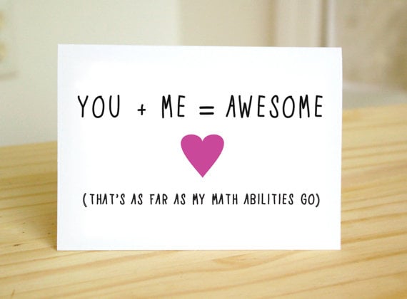 Etsy You and Me Valentine's Day Card