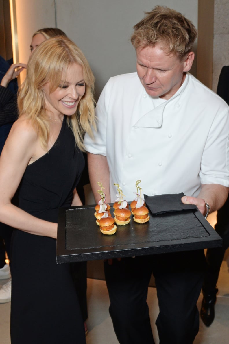 Kylie Minogue and a Gordon Ramsay Impersonator