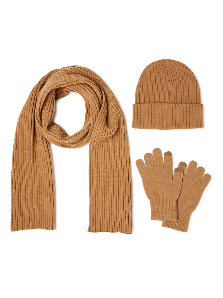 Time and Tru Women's Beanie, Scarf and Touch Gloves, 3-Piece Set