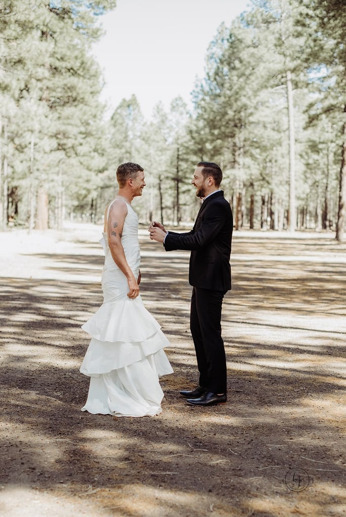 Bride Sends Brother to Her First Look in a Wedding Dress