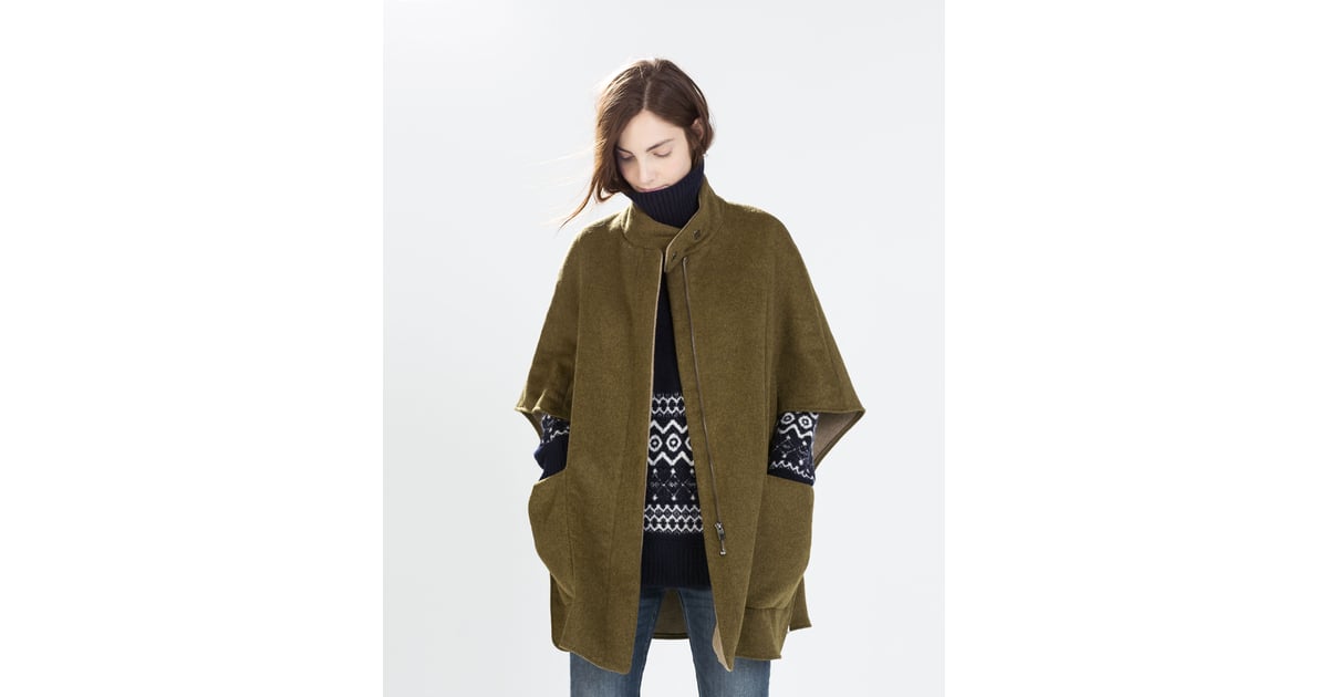 Zara Wool Cape (169) Fall Coat Trends 2014 POPSUGAR Fashion Photo 13