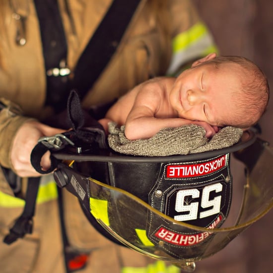 Newborn Photos With Firefighter Mom and Police Officer Dad