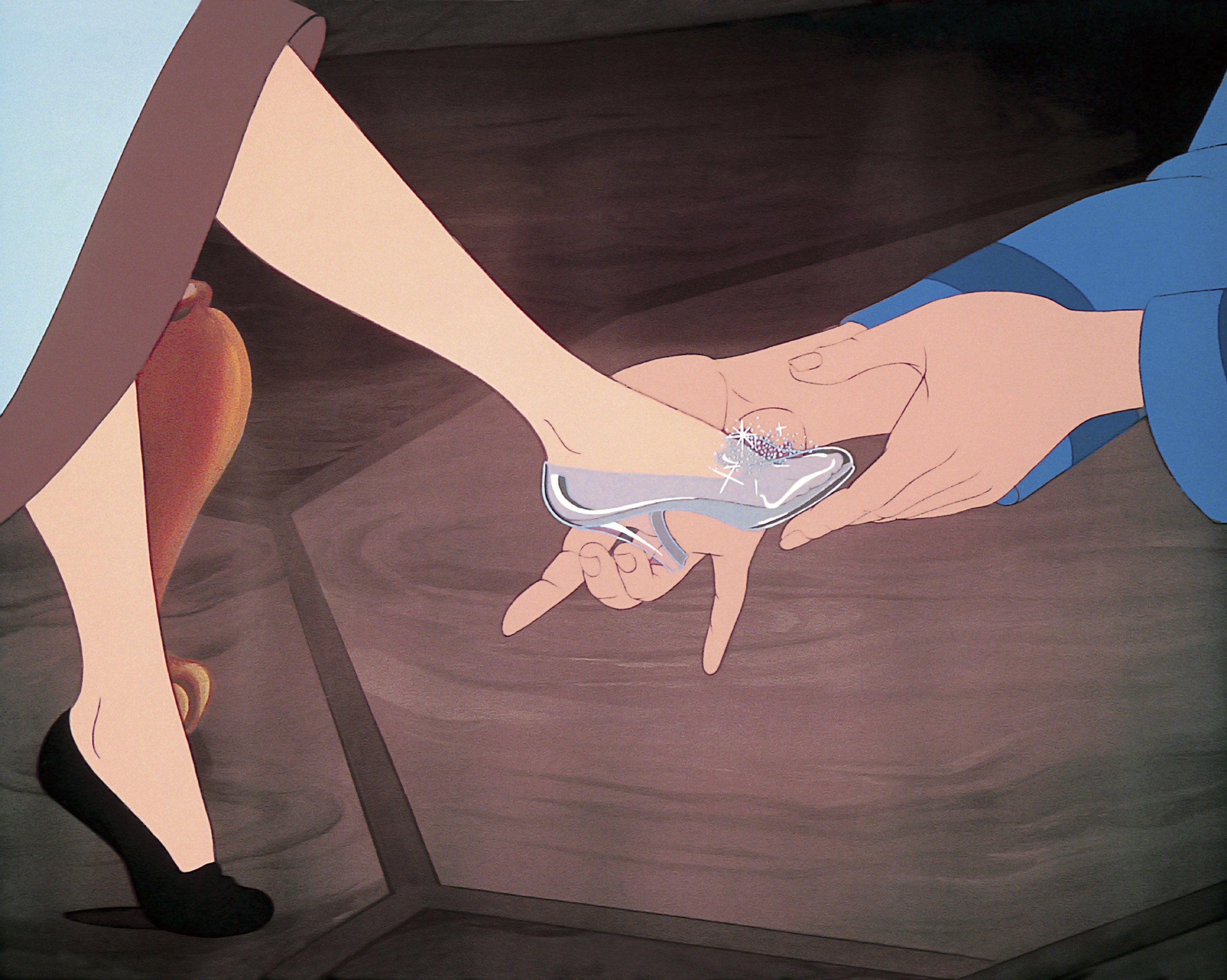 Cinderella shoe fitting on sale