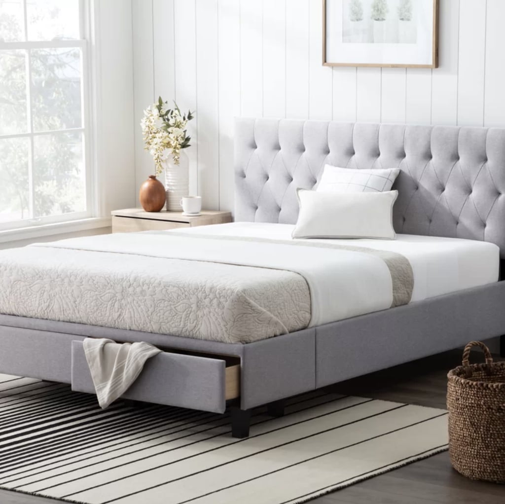 Best Affordable Bed Frame Wade Logan Galey Tufted Upholstered Storage Platform Bed Best Bed