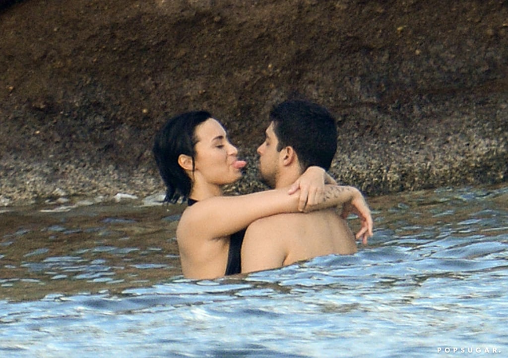 Demi Lovato and Wilmer Valderrama Kissing in St. Barts 2015
