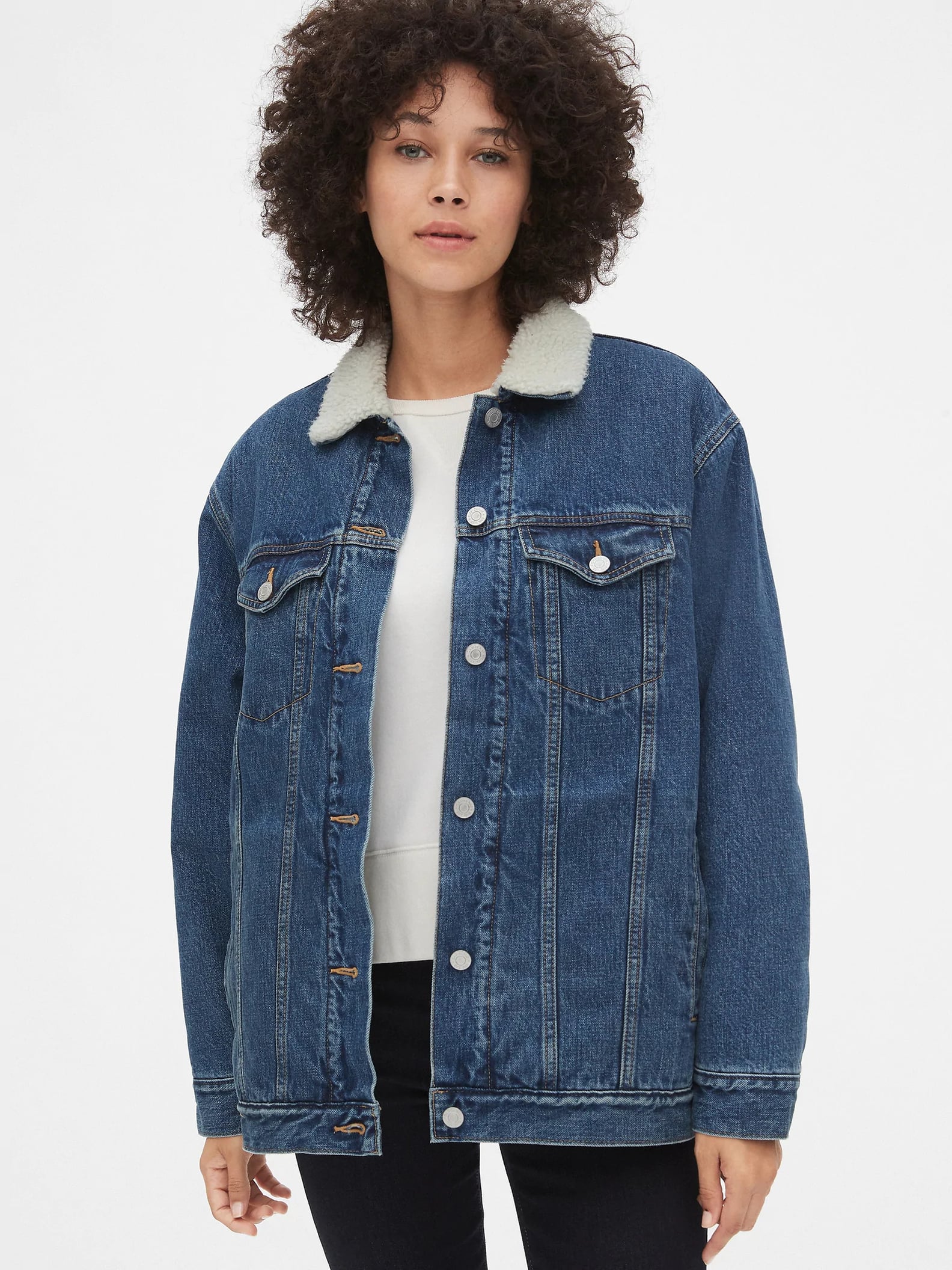 Sherpa Denim Jacket For Fall | POPSUGAR Fashion