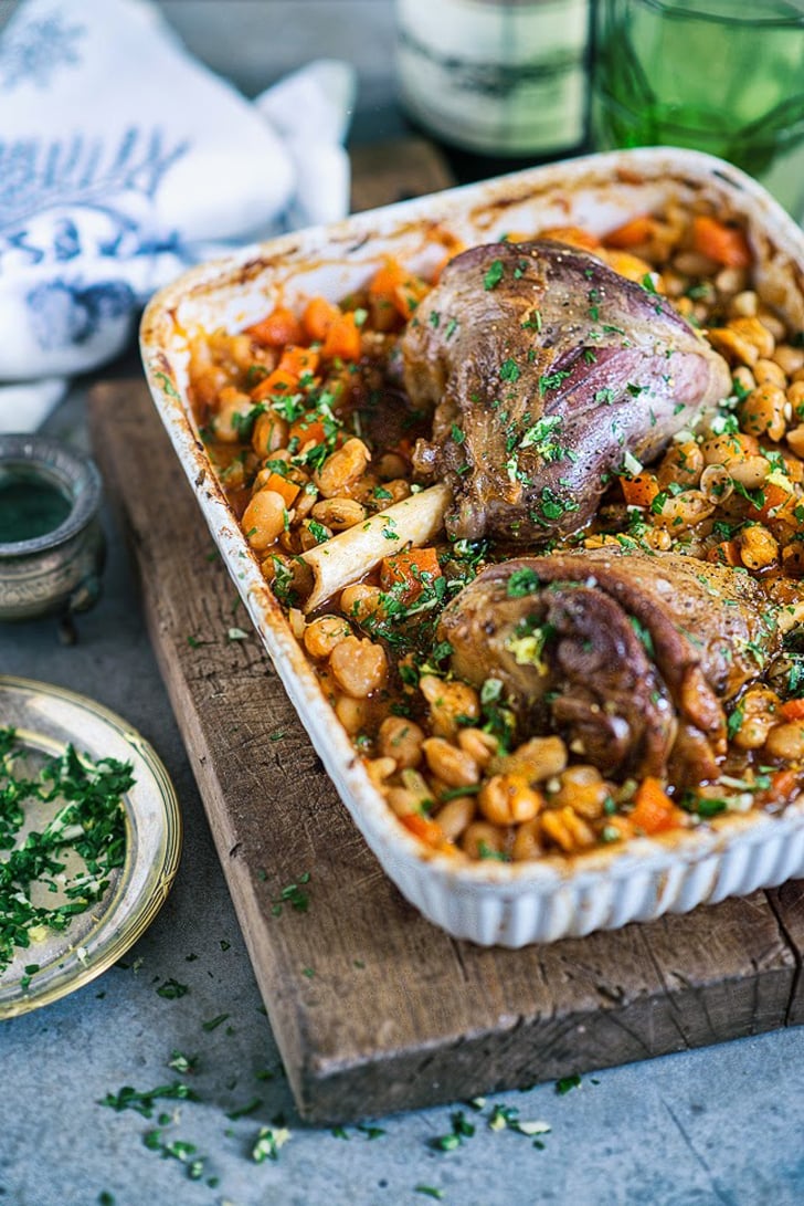 Roast Lamb Shanks With Beans and Gremolata