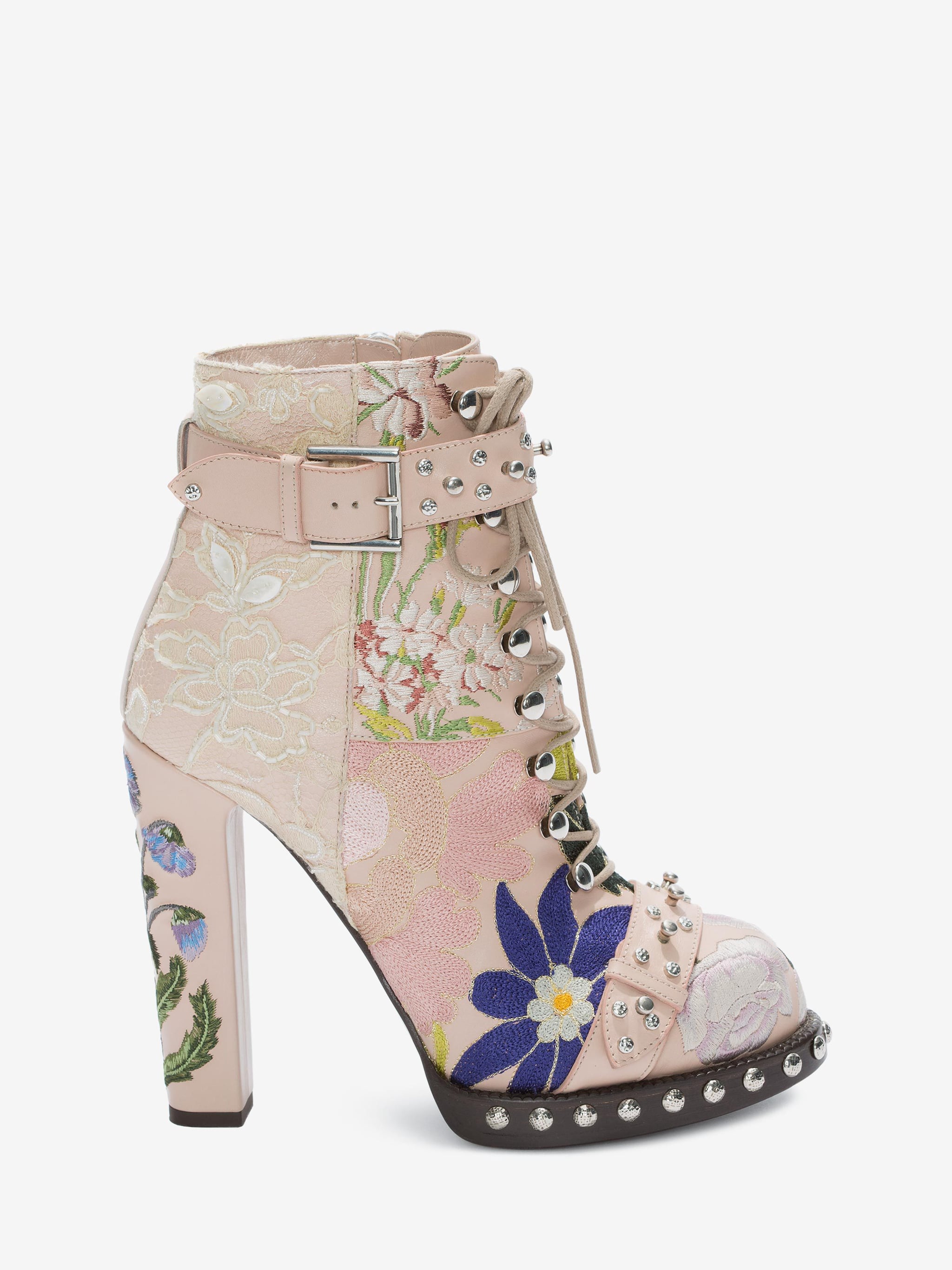 alexander mcqueen flower boots