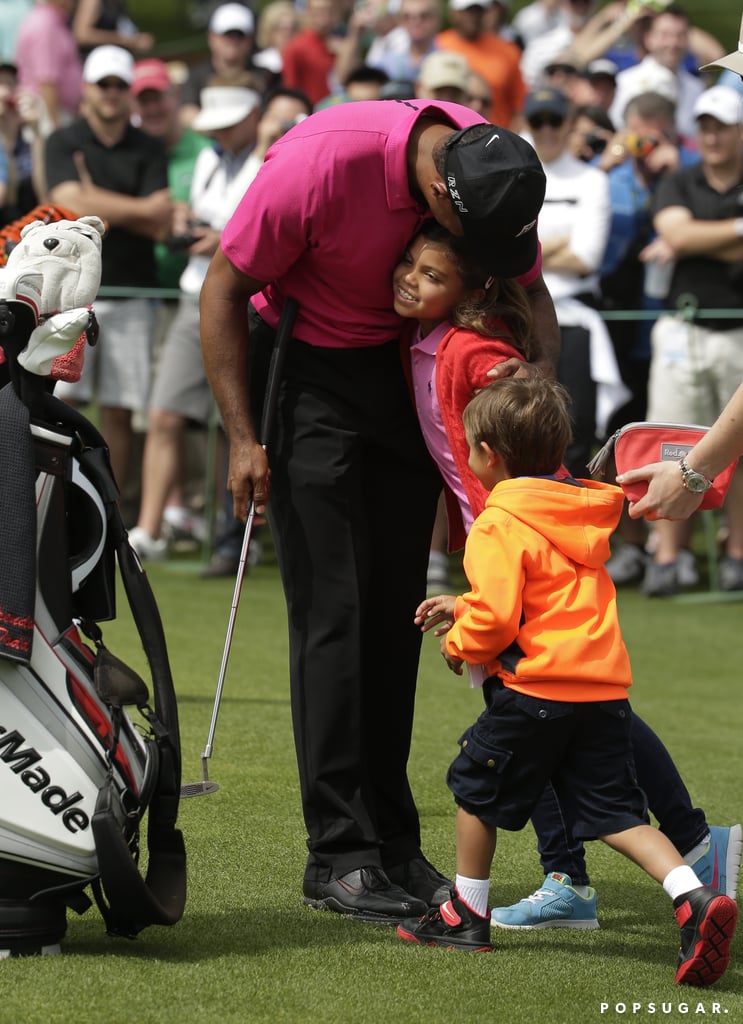 Tiger Woods With Lindsey Vonn and His Kids at the Masters
