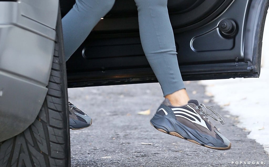 kim wearing yeezy 700