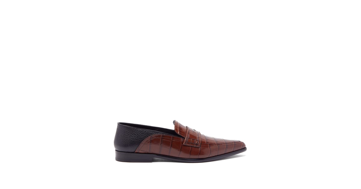 Loewe crocodile effect best sale loafers