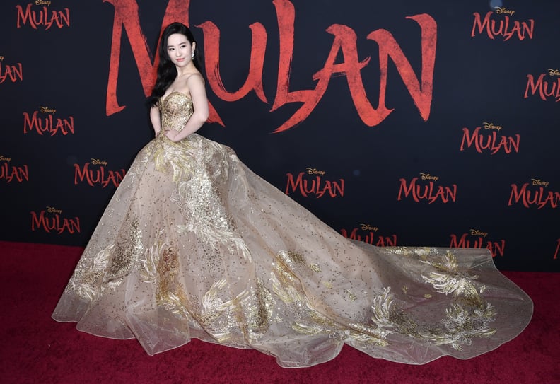 Liu Yifei Wearing Elie Saab at the Mulan Premiere