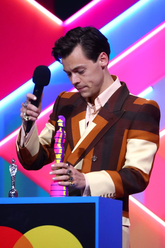 Harry Styles's Silver Manicure at the 2021 BRIT Awards