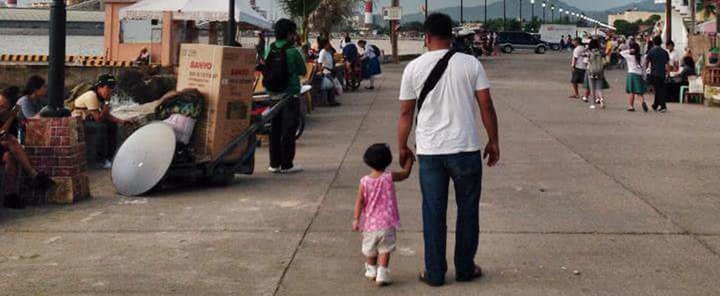 Mom Takes Photos of Husband and Daughter Holding Hands