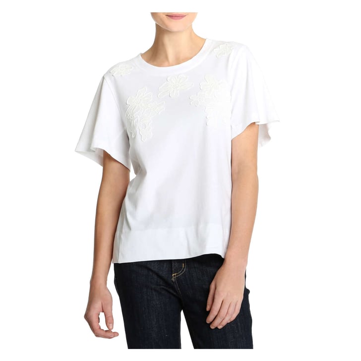 Joe Fresh Embroidered Tee — White ($29) | Floral Applique Pieces For ...