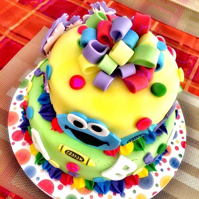 sesame street happy birthday cake