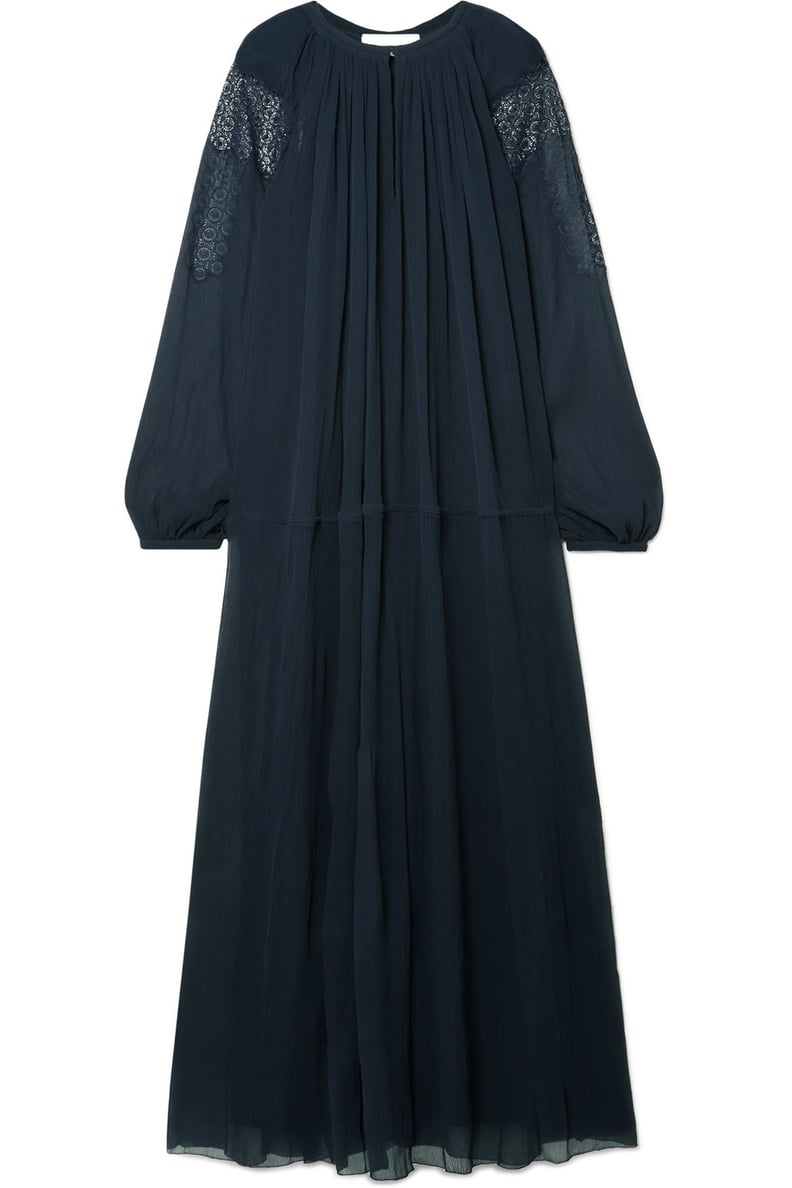 Chloé Lace-Trimmed Maxi Dress