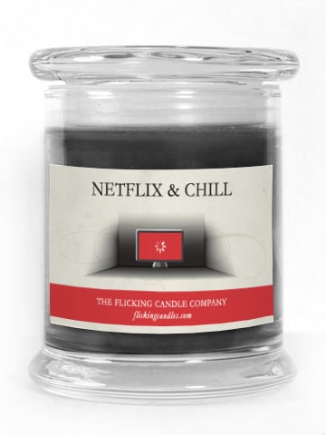 A Netflix and Chill Candle