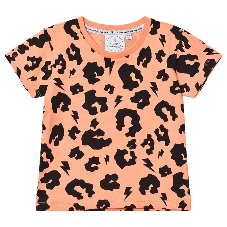 AlexandAlexa Scamp & Dude Orange Leopard Print Tee