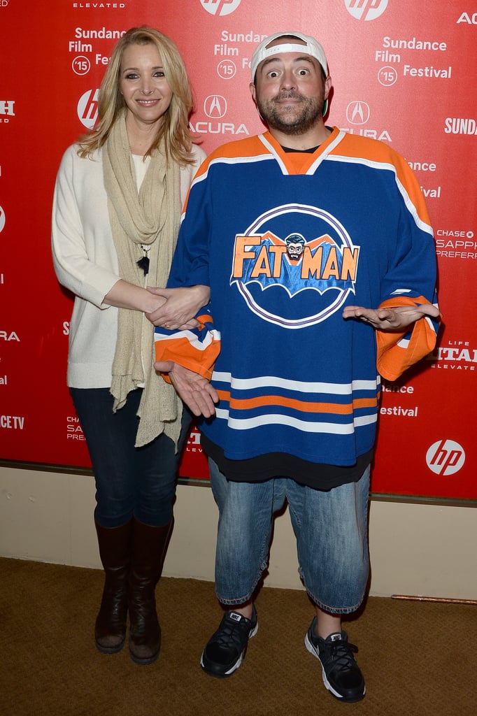 Lisa Kudrow hit the red carpet with Kevin Smith at the Misery Loves Comedy premiere.