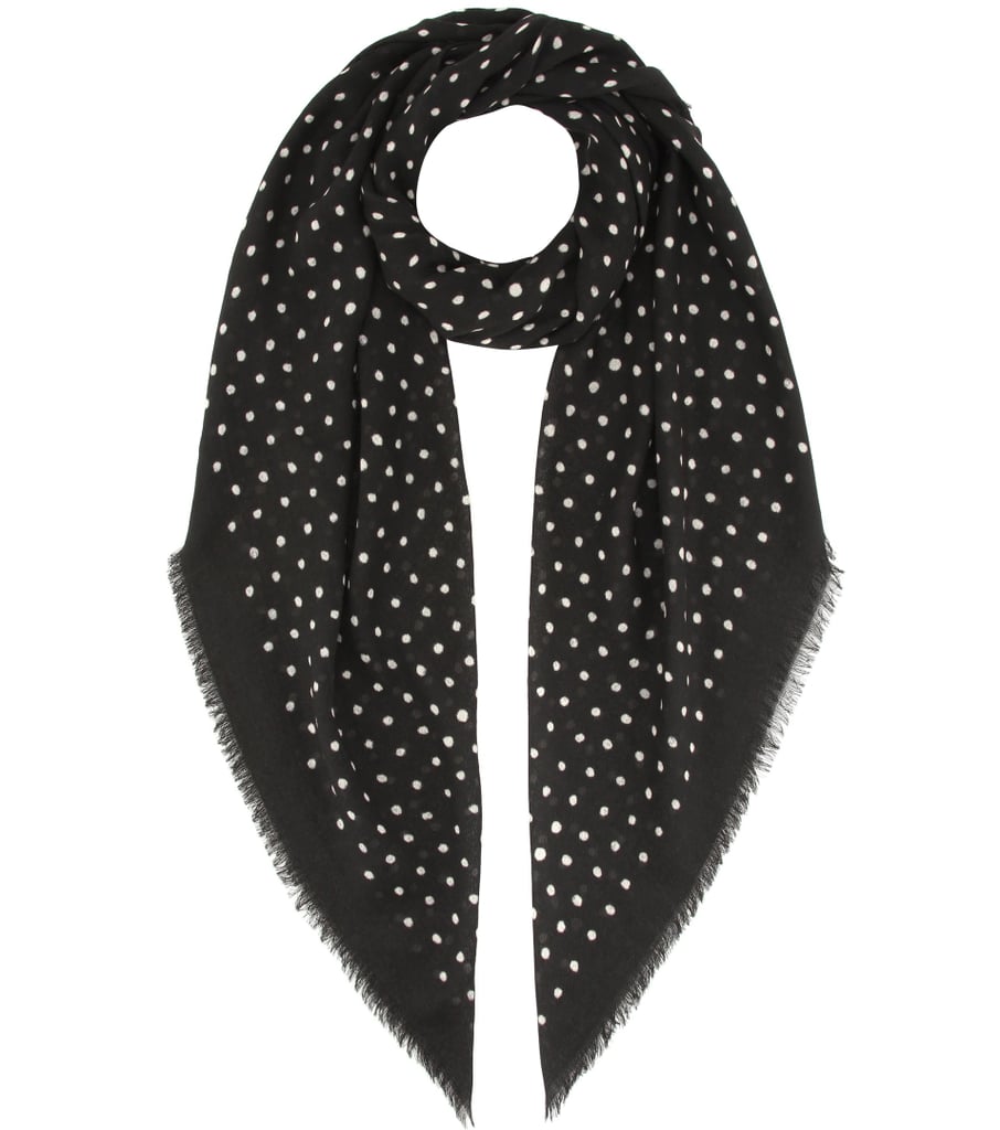 Saint Laurent Polka-Dot Wool Scarf