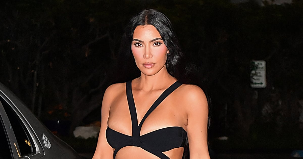 See the Underwear-Baring Dress Kim Kardashian Wore to a Friend’s Wedding