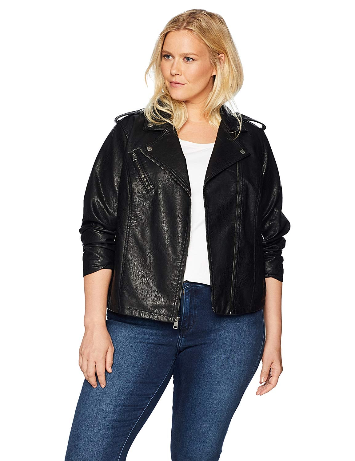 Levi's Women's Classic Faux Leather Motorcycle Jacket | 15 On-Trend Fall  Jackets For Moms Who Desperately Need to Retire Their Old Puffers |  POPSUGAR Family Photo 14
