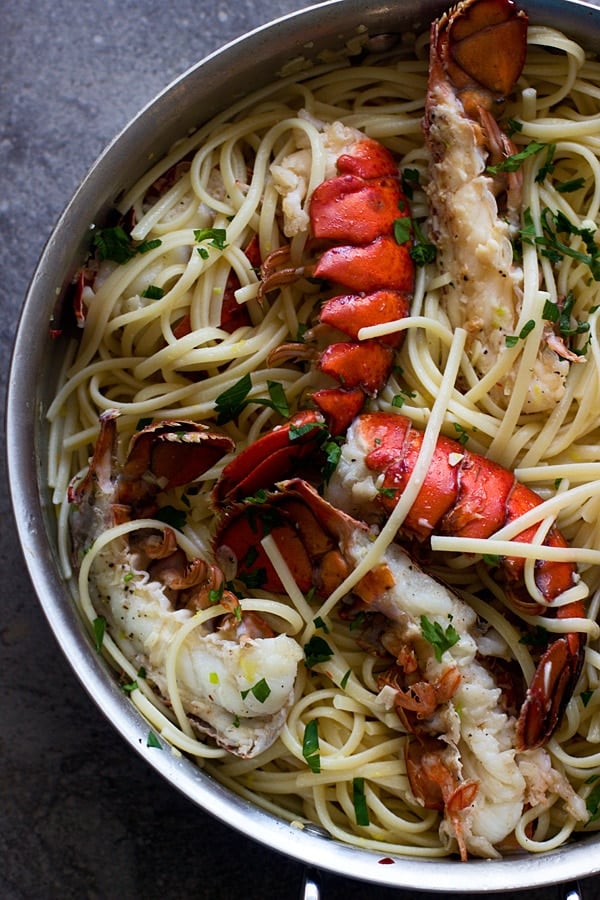 Lobster Scampi With Linguini