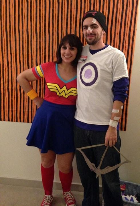 Wonder Woman And Hawkeye Homemade Halloween Couples Costumes Popsugar Love Uk Photo 47