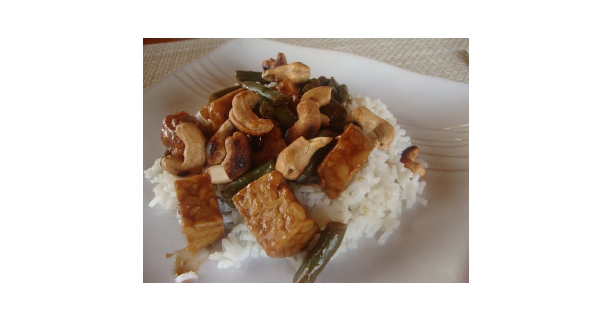 HoisinGlazed Tempeh with Green Beans and Cashews
