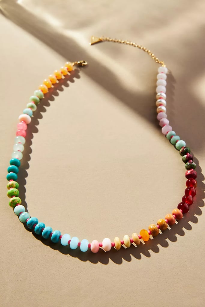 Kidcore Aesthetic: Anthropologie Rainbow Large-Stone Necklace