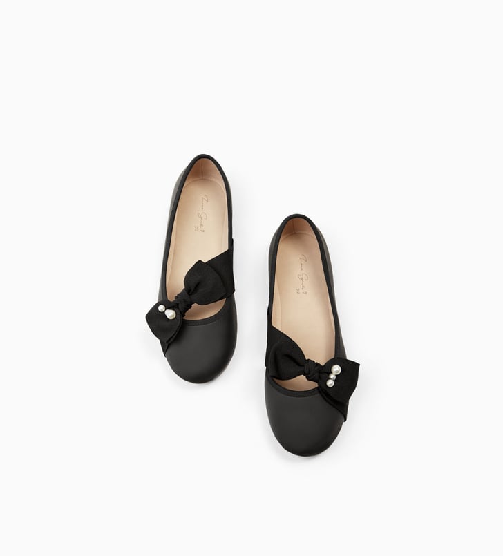 zara green ballet flats