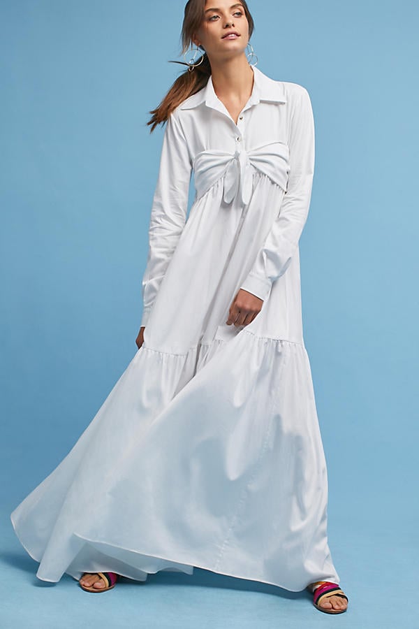 white maxi shirt dress uk