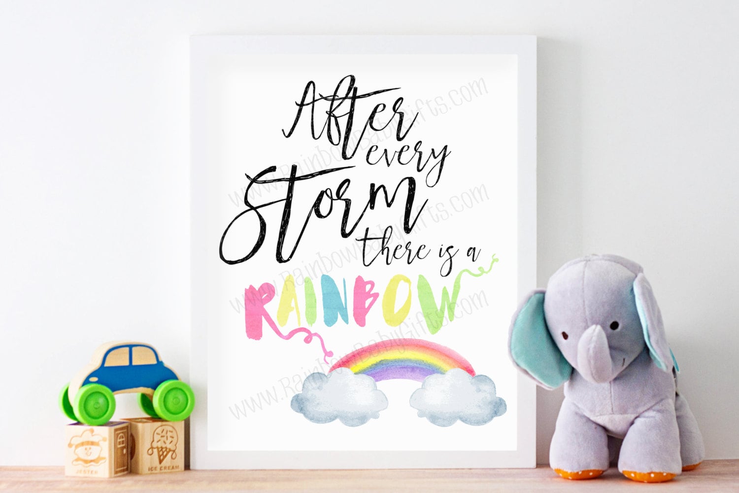 Rainbow shop baby items