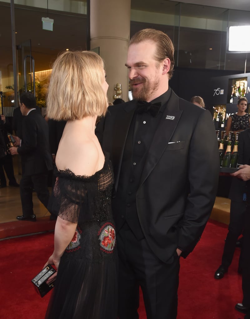 Pictured: Alison Sudol and David Harbour