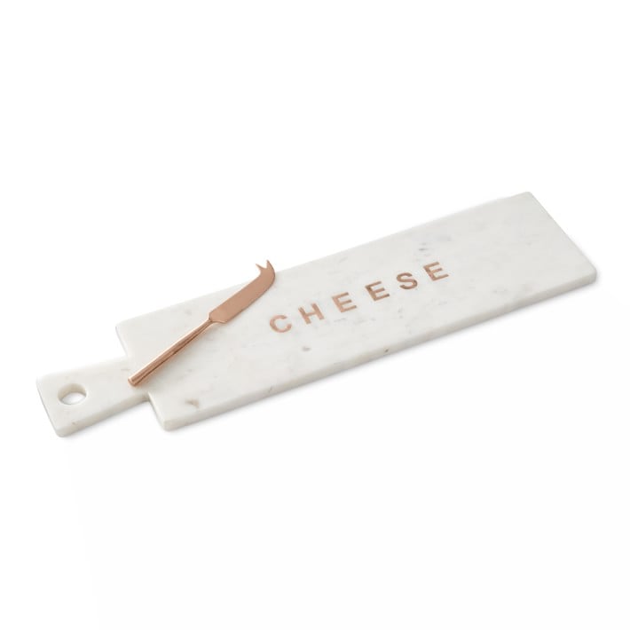William Sonoma Marble & Copper "Cheese" Board With Knife ($80)