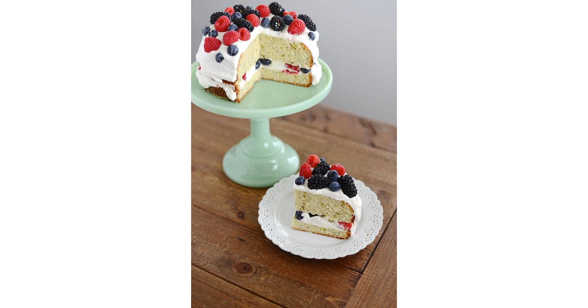 Lemon Poppy Seed Cake With Mascarpone Frosting and Fresh Berries