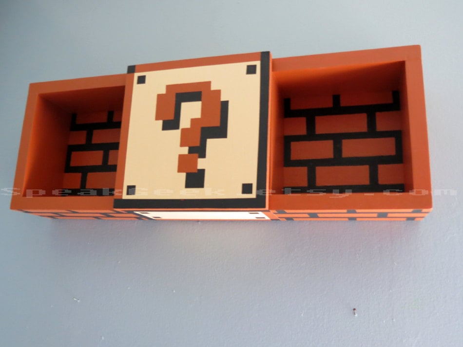 Super Mario Bros. shadow box shelf? We'll take five, thank you.