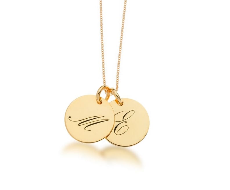 Tiny Tags Initial Script Necklace