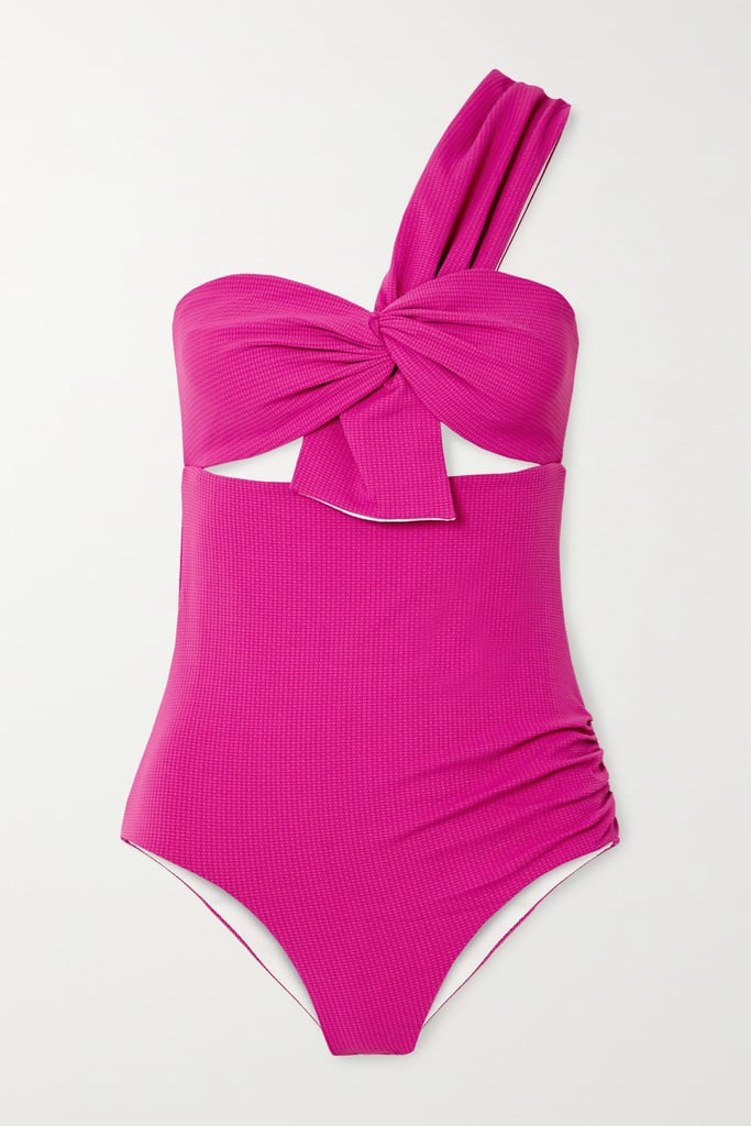Marysia Pink Venice One-Shoulder Cutout Swimsuit