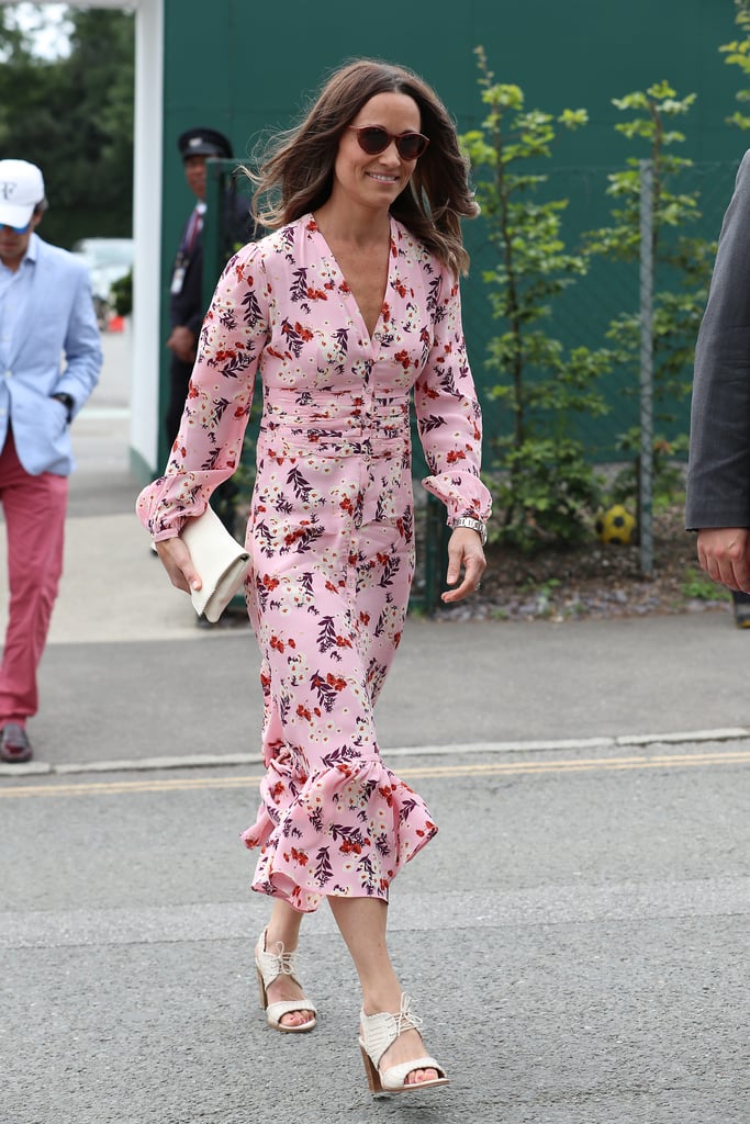 Pippa Middleton's Pink Floral Dress at Wimbledon 2019