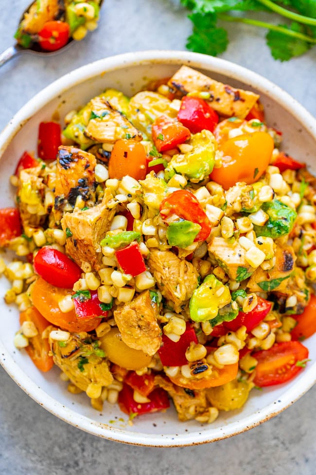 Grilled Chicken and Corn Salad