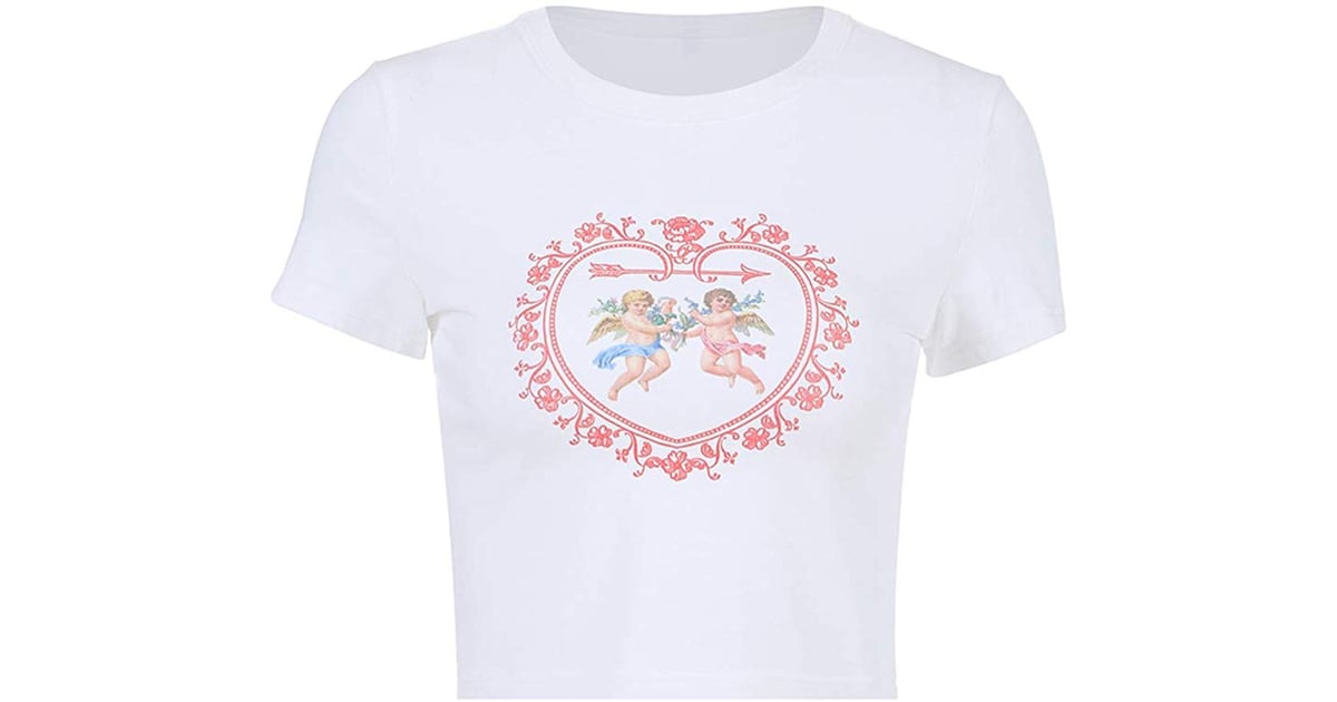 Angel Printed White T-Shirt | How to Have a Soft-Girl Aesthetic With ...