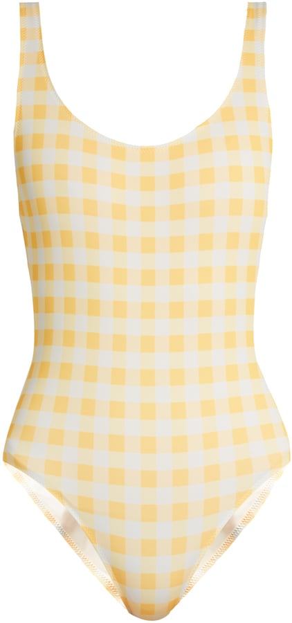 Another cheery option? This yellow Solid & Striped Anne-Marie Gingham Swimsuit ($158).